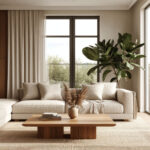 Cozy minimalism in a modern living room