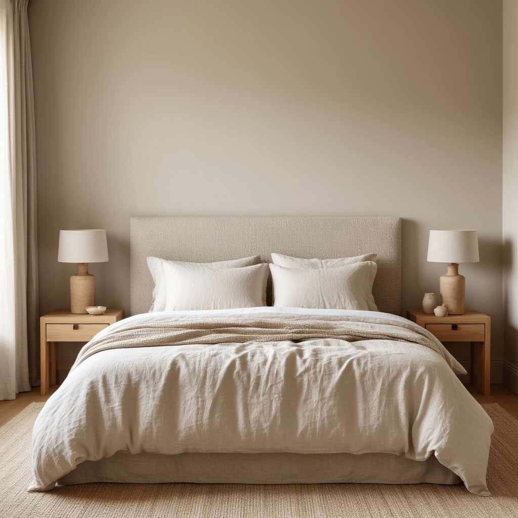 Cozy minimalist bedroom