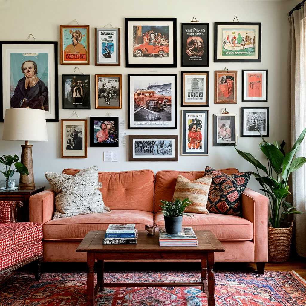 DIY gallery wall - affordable home art idea