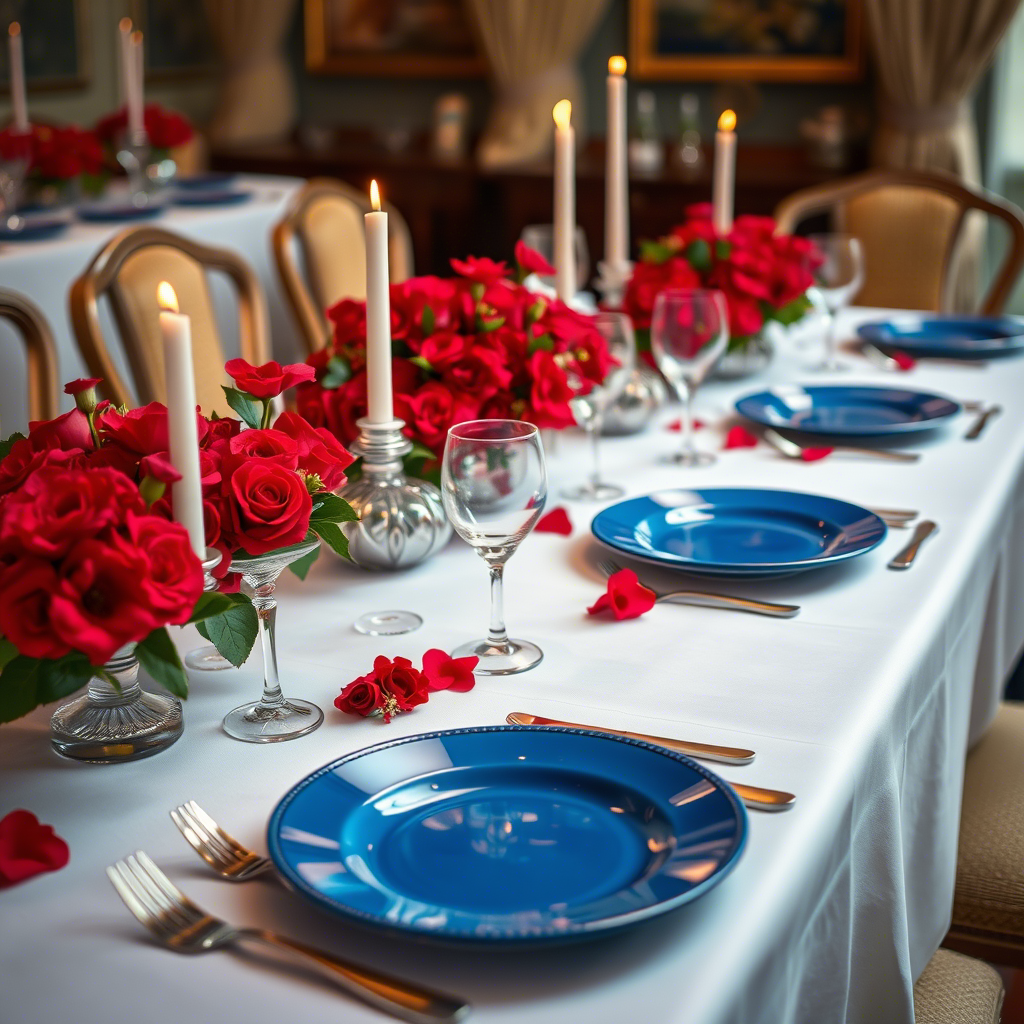 Elegant 4th of July table decor