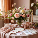 Elegant Mother’s Day home decor with flowers and handwritten notes
