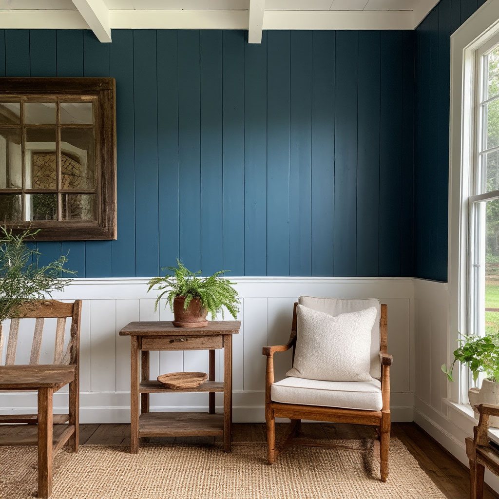 Front Porch Blue wall in home