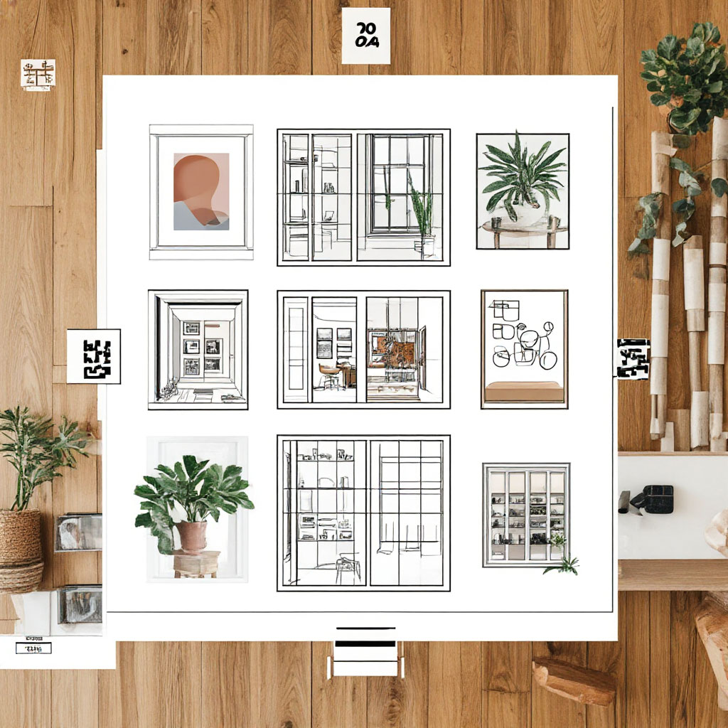 Gallery wall layout patterns