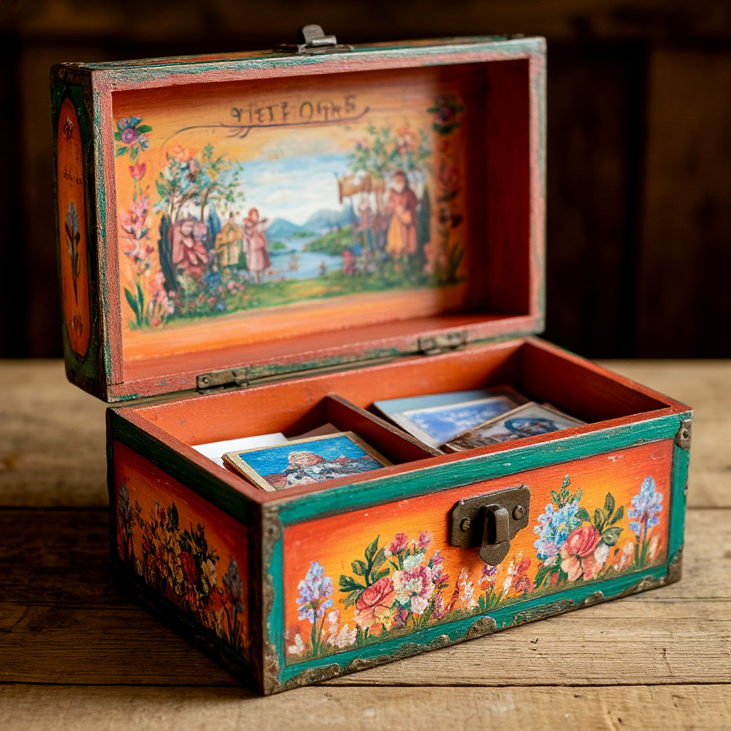 Hand-painted memory box for Mother’s Day