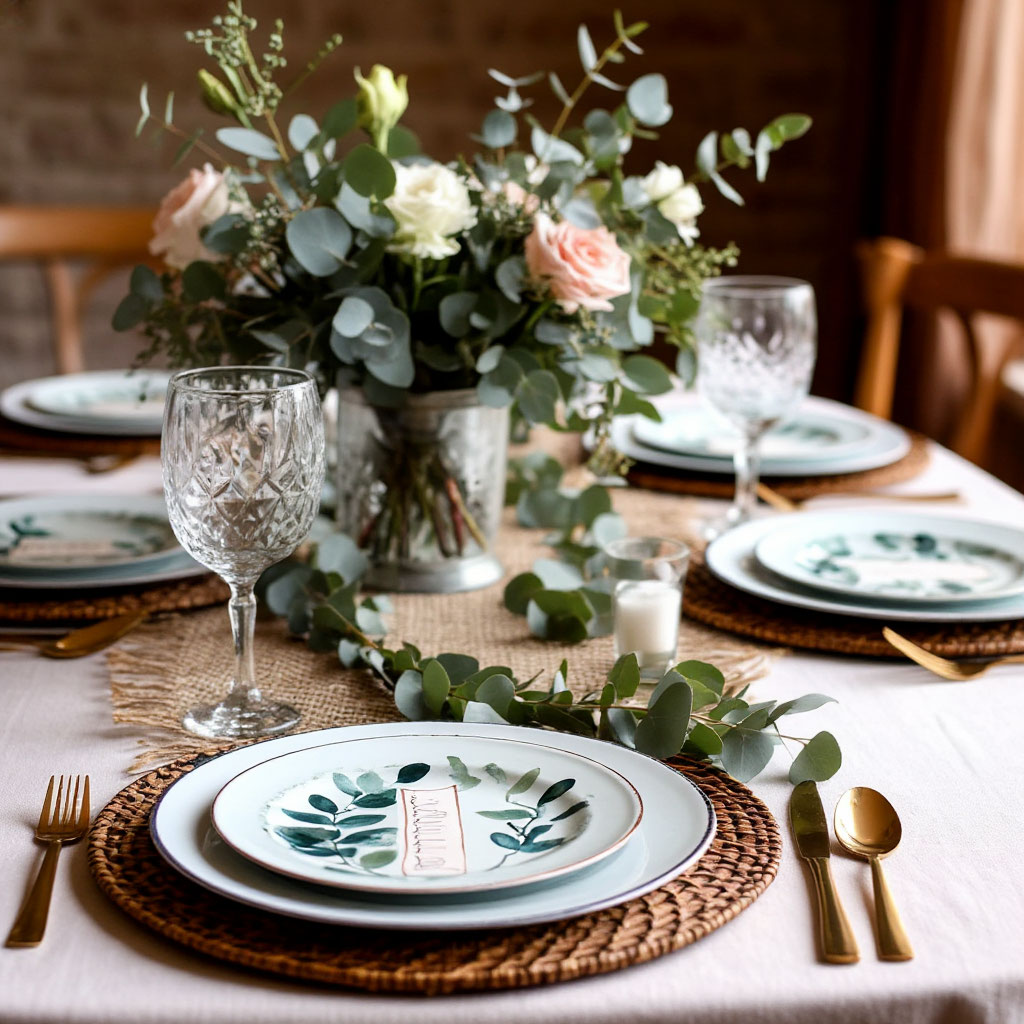 Hand-painted plates for homemade decor