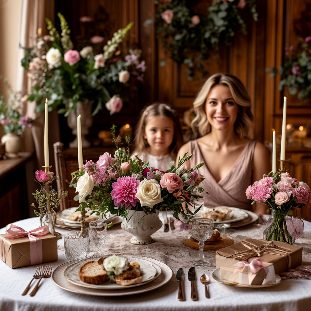 Happy Mother's Day celebration scene