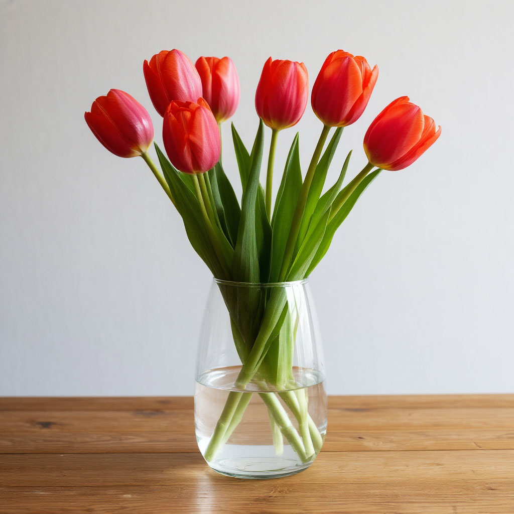 Minimalist tulip arrangement for spring decor