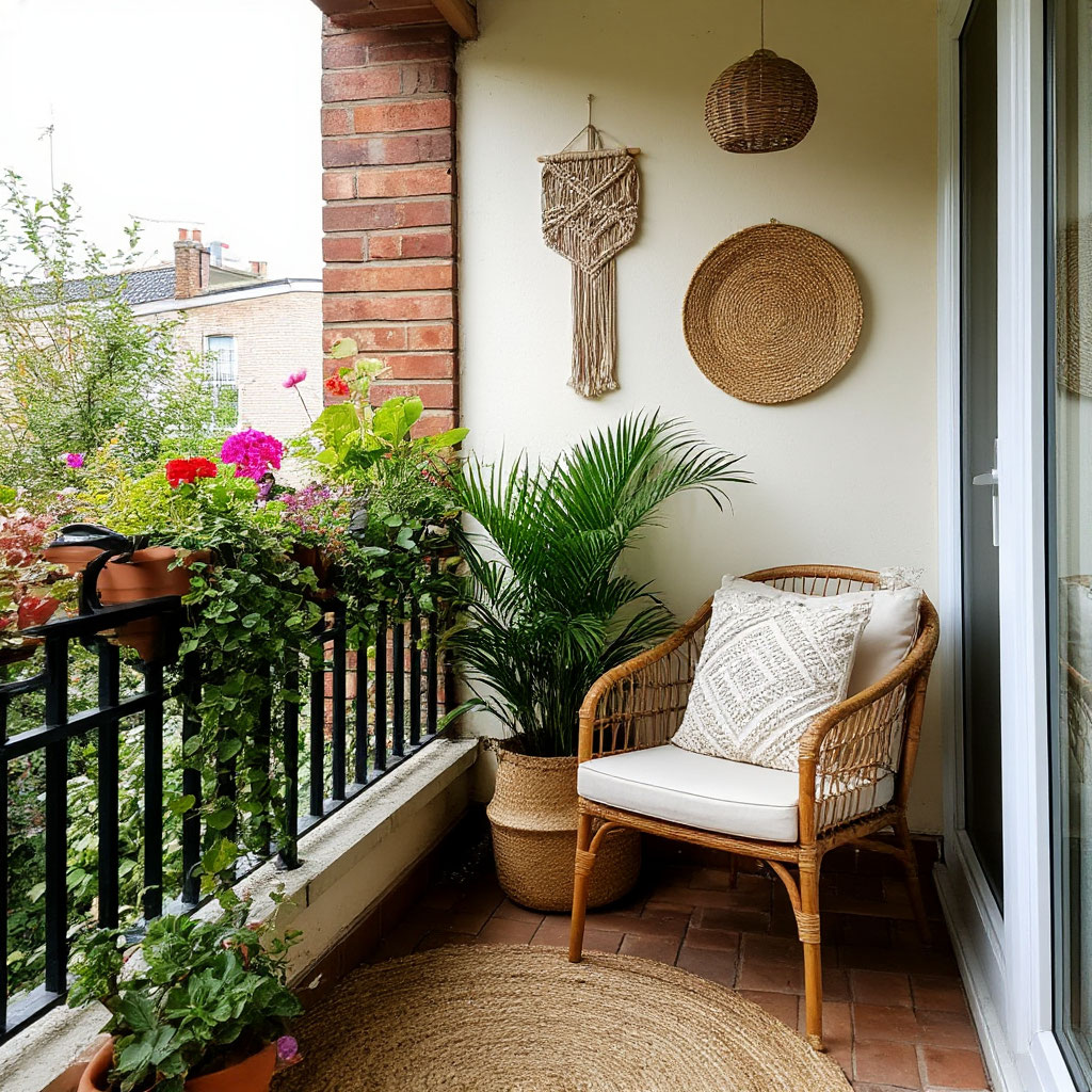 Small balcony makeover with budget decor