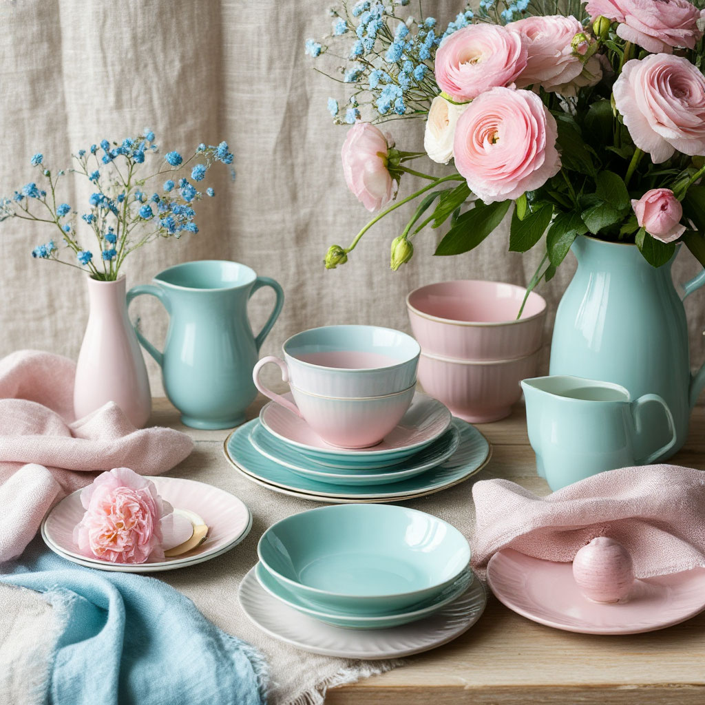 Soft pastel color palette for Mother's Day decor