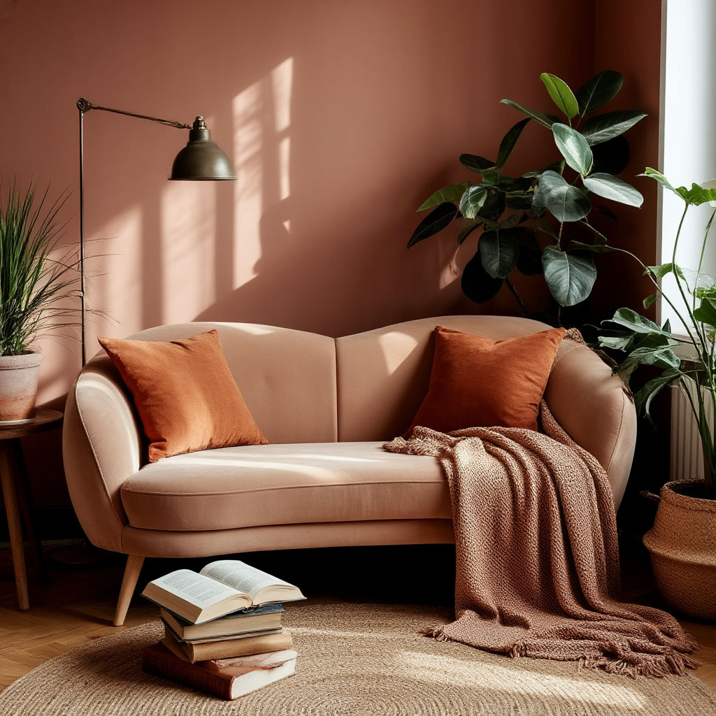 Stylish flat lay of the main elements of a cozy interior 2025