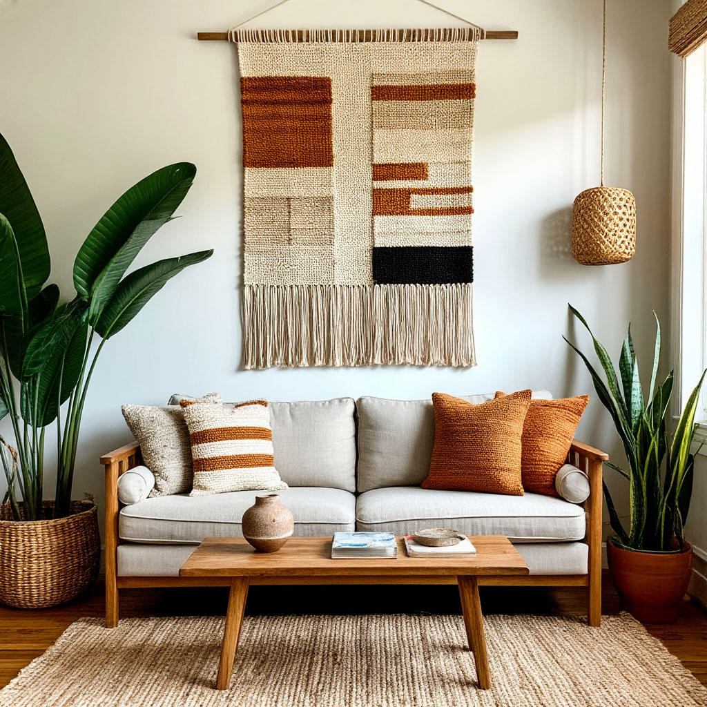 Textile art as a statement wall piece