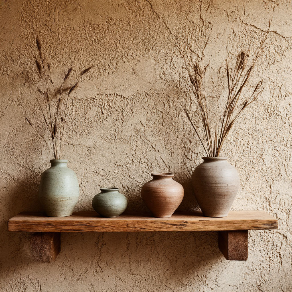 Textured wall in minimalism