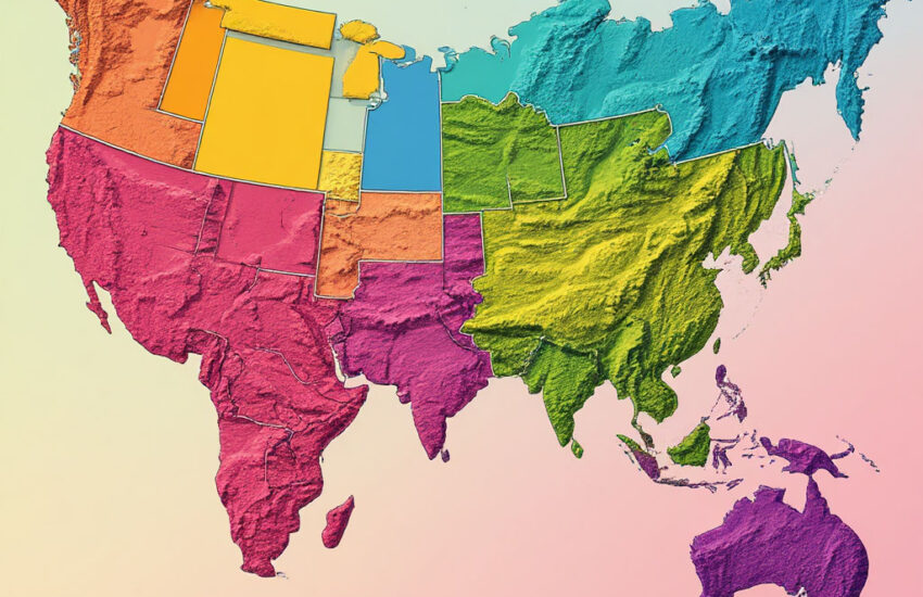 US map with state-specific wall colors