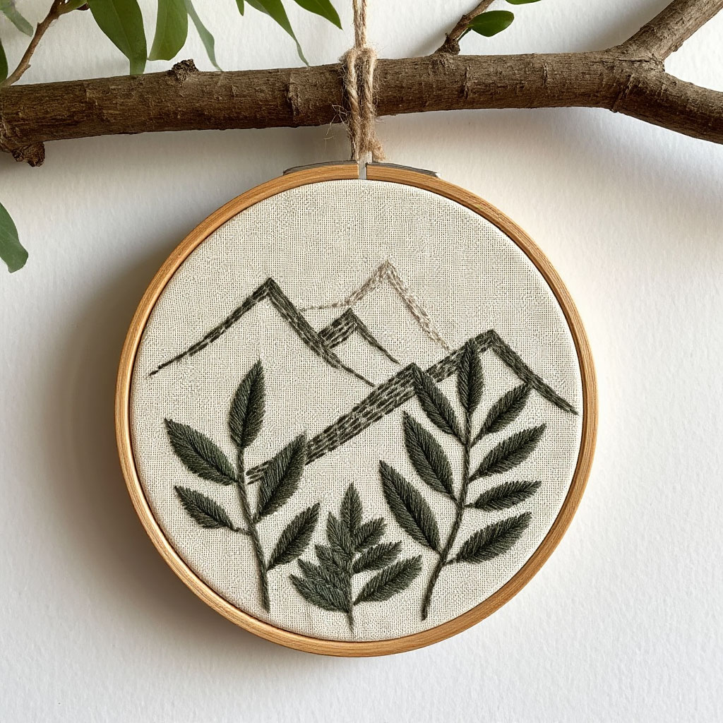 Wall hanging hemp silk threads